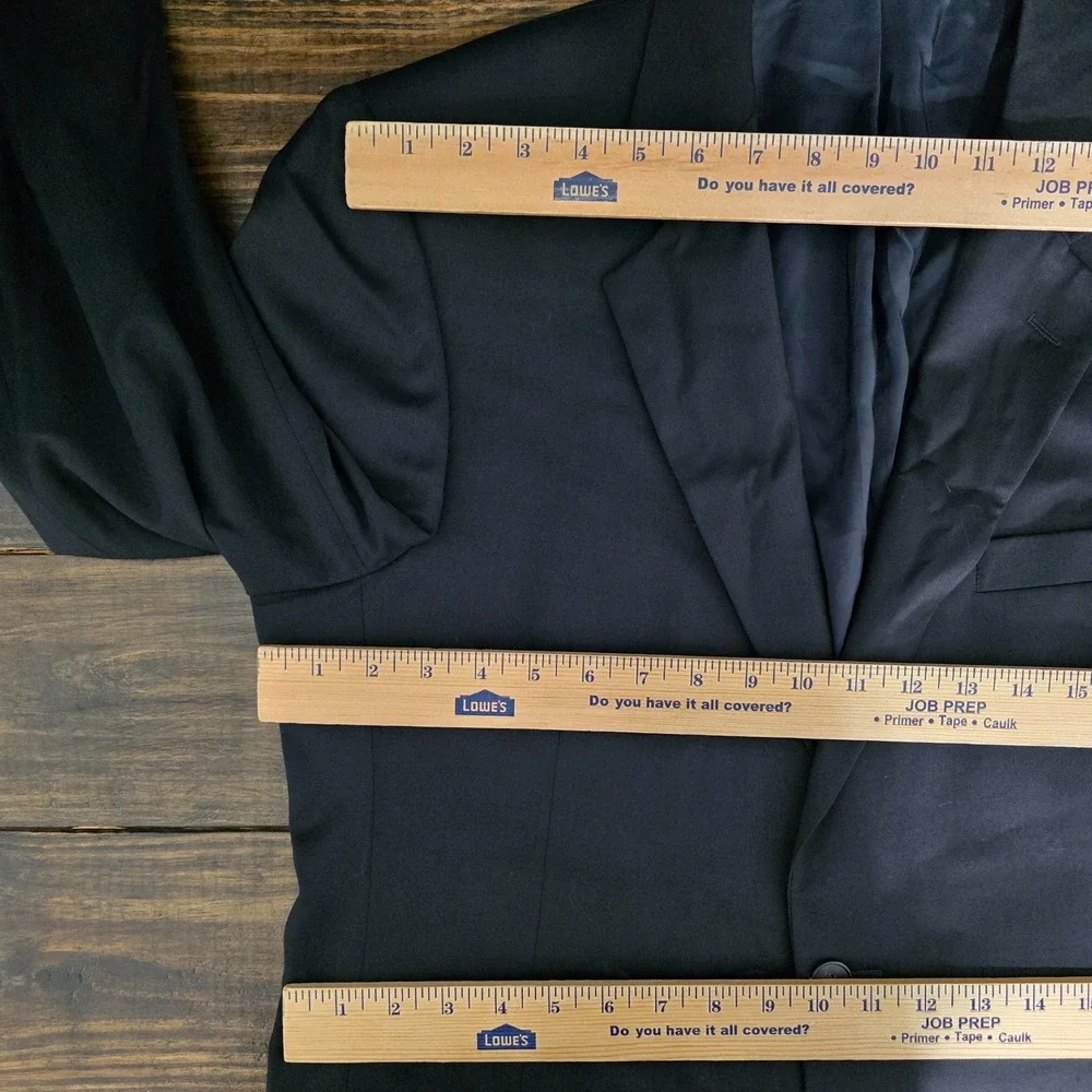 JOS A BANK 710 Gordon Men's Sport Coat Blazer Two Button Deep Navy Wool Size 40L